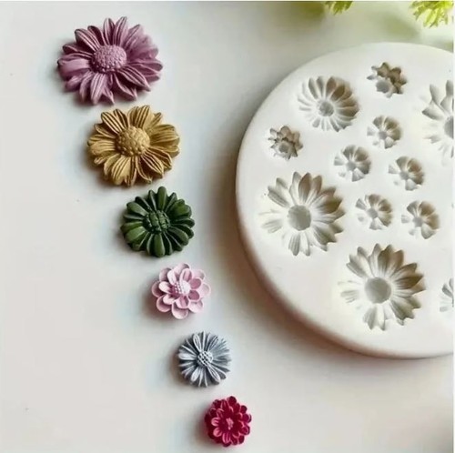 Daisy flowers fondant mold - flowers,