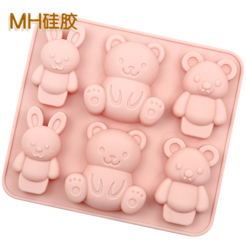 Bears rabbits animals silicone - bears,