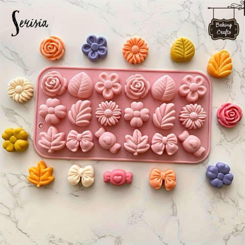 Cavity silicone flower leaf - 18,