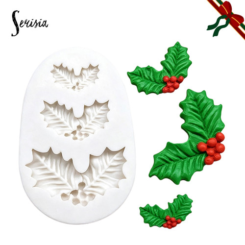 Holly berry christmas silicone - christmas,