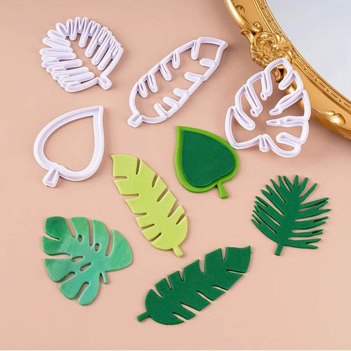 4pcs tropical palm fern - palm, turtle