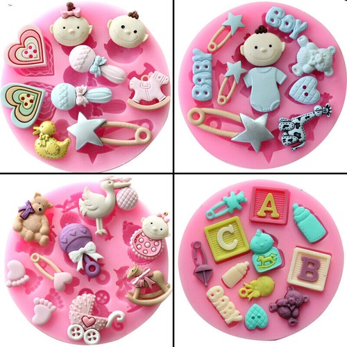 Baby shower silicone fondant - baby,