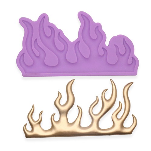 Silicone flames mould fire - ,