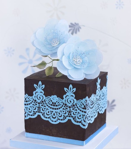 Flower lace silicone fondant - lace,
