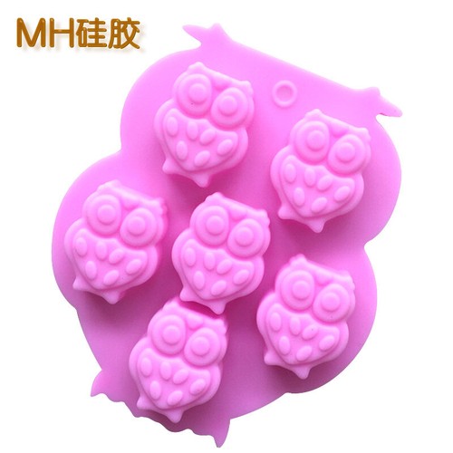 Owls pink silicone - pink,