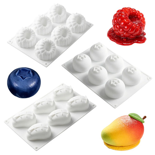 3pcs fruit silicone cake - 3pcs,