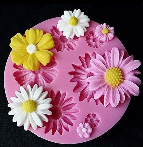 Daisy flowers fondant - 3d,