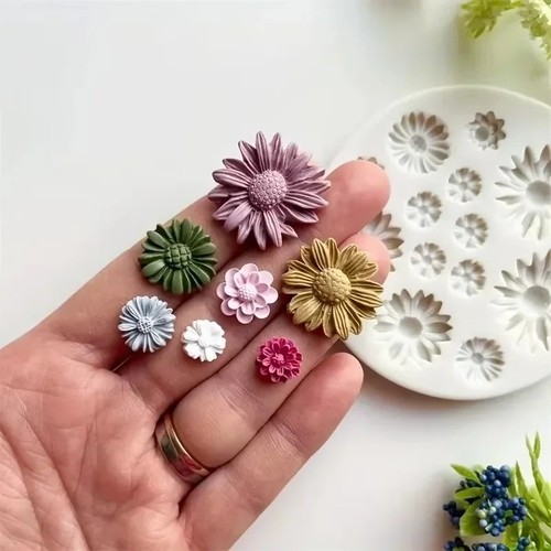 Daisy flowers fondant mold - fondant,