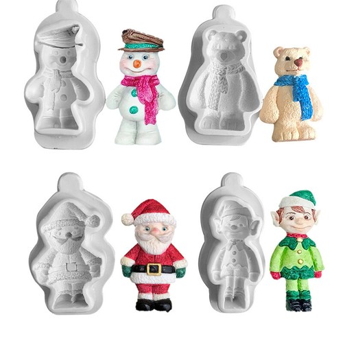 Santa elk bear elf - elk, silicone