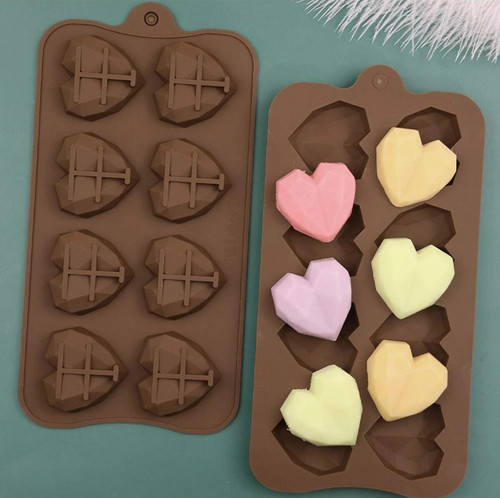 Heart shaped silicone mold - silicone,