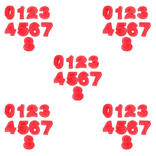 Red silicone number - number, molds