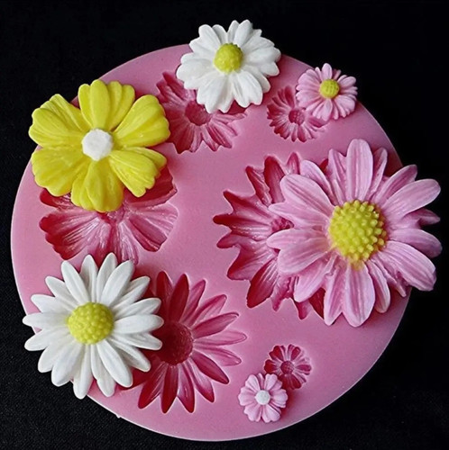 Daisy flowers fondant - daisy, mold