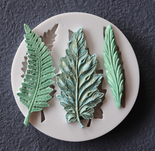 Plant leaf silicone icing - leaf,