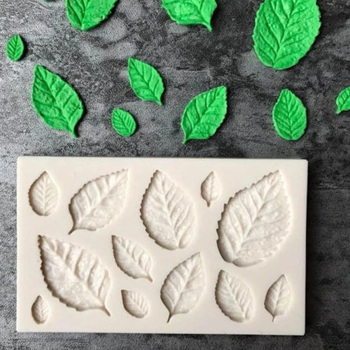 Rose leaves silicone fondant - leaves,