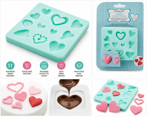 Fondant heart mould silicone - heart,