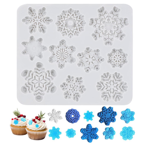Snowflakes silicone fondant - snowflakes,