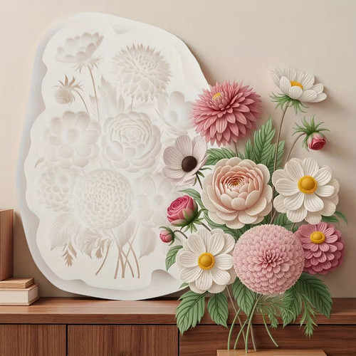 Floral silicone mould - mould, –