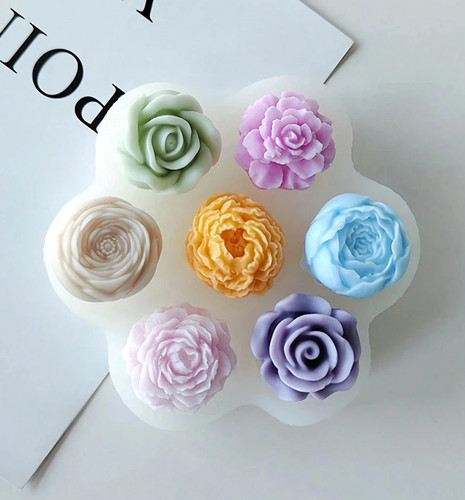 Rose peony flower silicone - rose,
