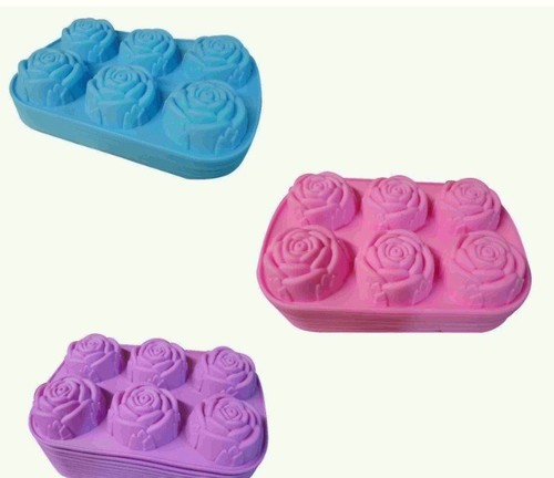 Cavity large rose flower - 6-cavity,