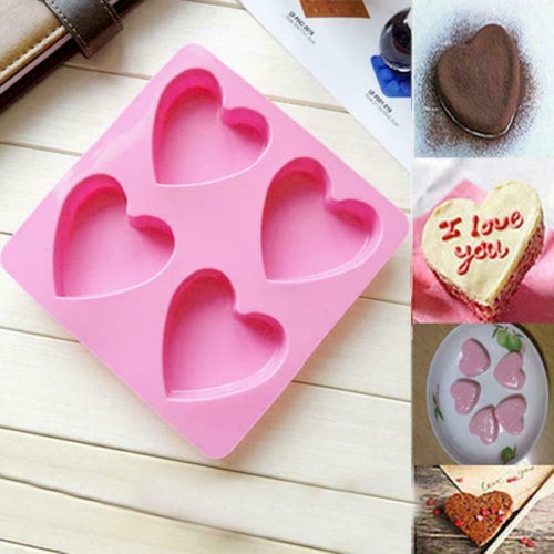 Heart shaped silicone mold - heart-shaped,