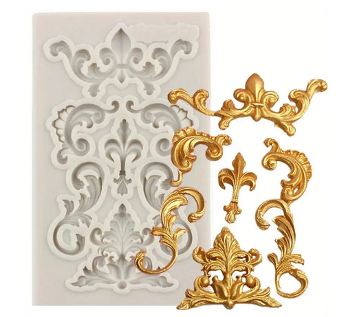 Vintage silicone fondant - silicone, mould